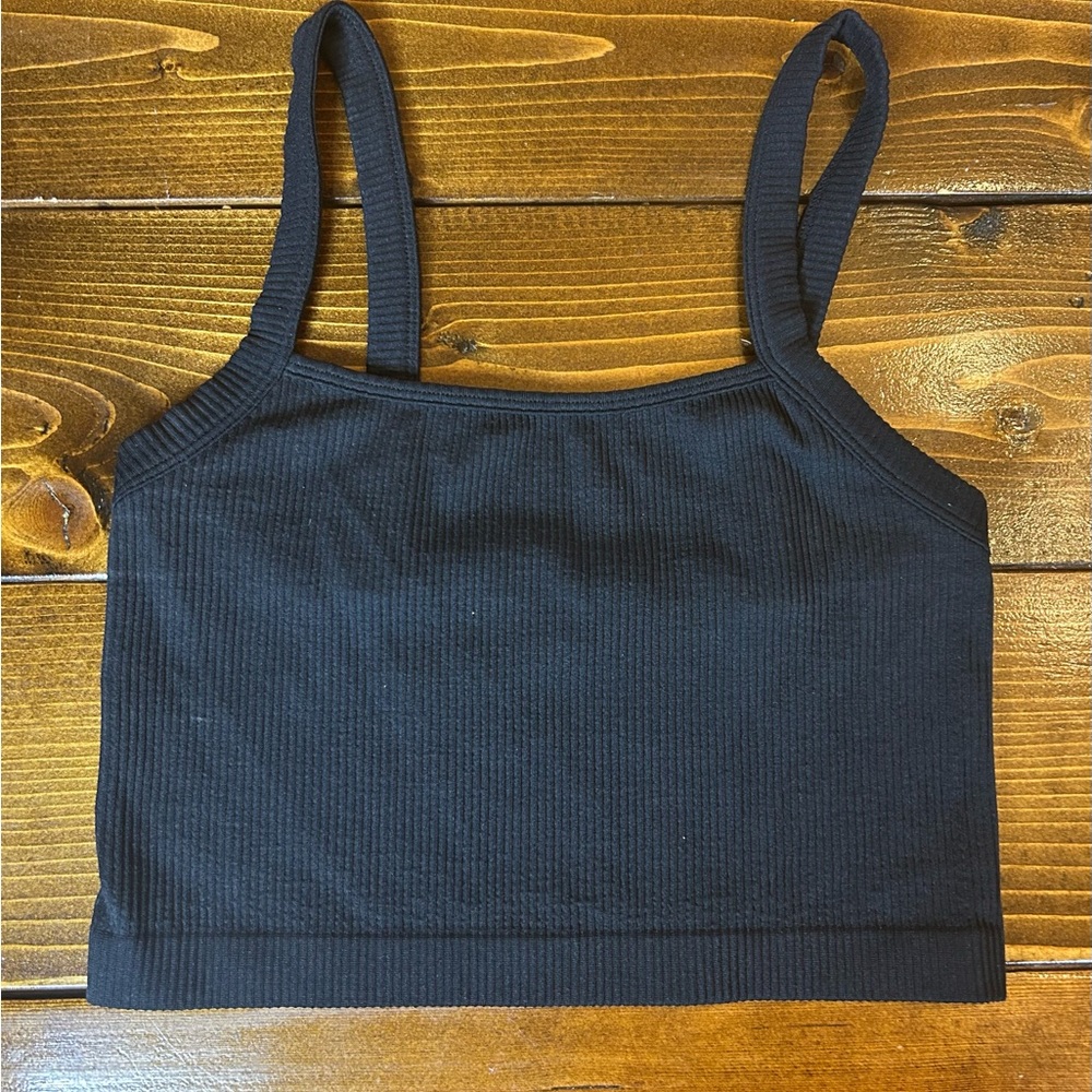 Colsie Black Ribbed Tank Top